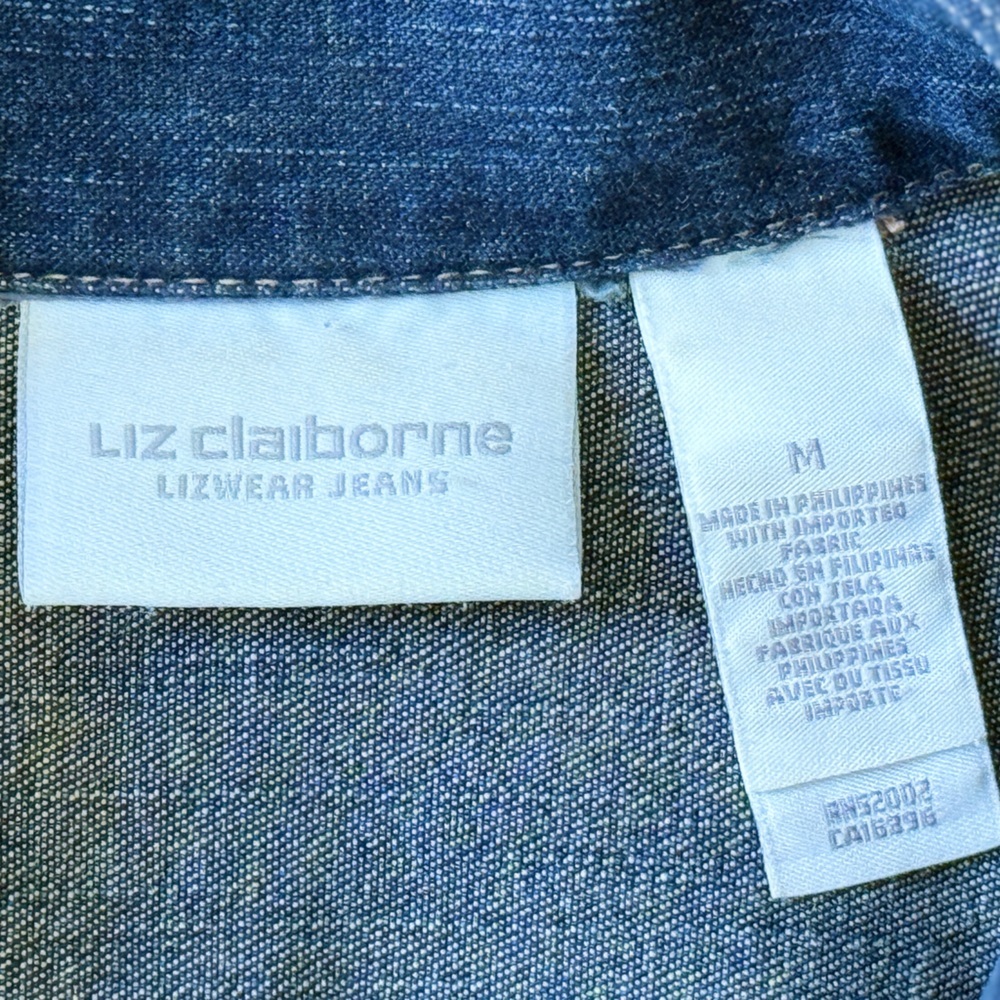 Liz Claiborne Blue Denim Jacket (Size Medium) - Picture 4 of 4